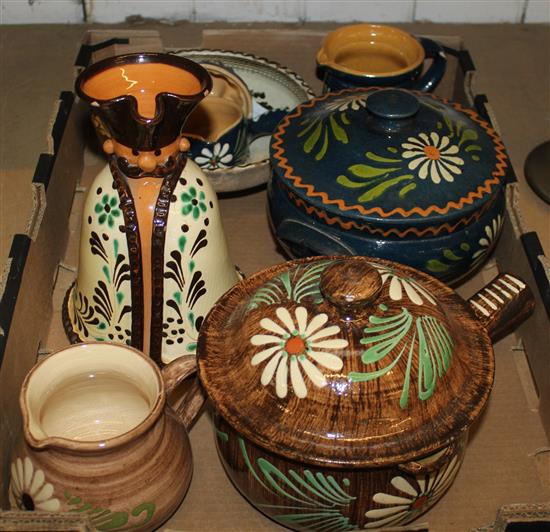 Collection of French Provincial pottery